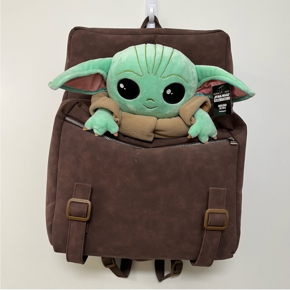 Rare Star Wars BABY YODA 🥺❤️ Celebration Mandalorian The Child Backpack NWT !